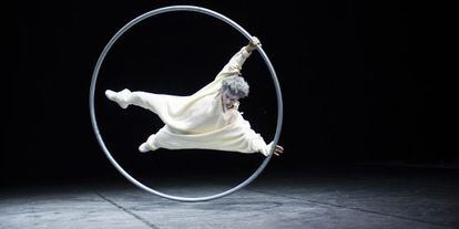 Aim&eacute; Morales, durante su actuaci&oacute;n en el Festival Mundial del Circo del Ma&ntilde;ana, en 2014.