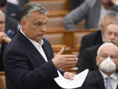 El primer ministro de Hungría, Viktor Orban, en el Parlamento, en Budapest, el pasado 23 de marzo. 