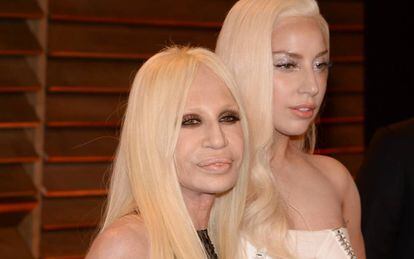 Donatella Verasce y Lady Gaga, en una fiesta en 2014.