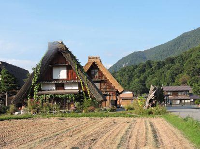 Casas de estilo gassho en Shirakawa-go, en los Alpes Japoneses.