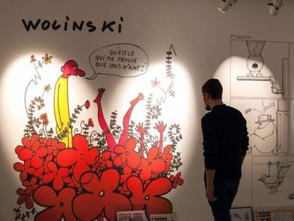 Obra del dibujante Wolinski, asesinado en la masacre de &#039;Charlie Hebdo&#039;, en una muestra que repasa en Angulema la historia de la revista.