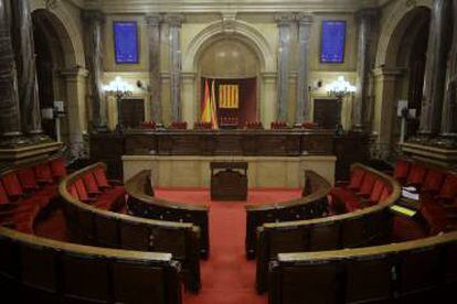El Parlament vacío, después del desacuerdo en la Mesa.