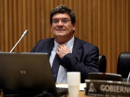El ministro de Seguridad Social, José Luis Escrivá, este miércoles en el Congreso.