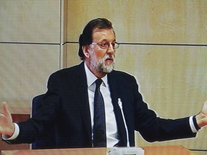 El presidente del Gobierno, Mariano Rajoy, presta declaraci&oacute;n como testigo en el juicio de corrupci&oacute;n de la trama G&uuml;rtel.