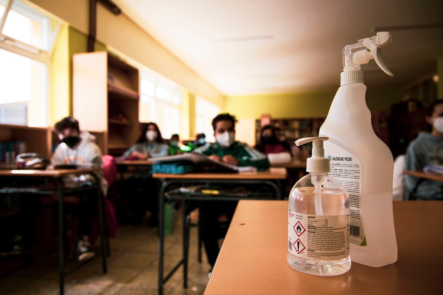 Clase de la ESO en el instituto Eduardo Pondal, en Santiago de Compostela.