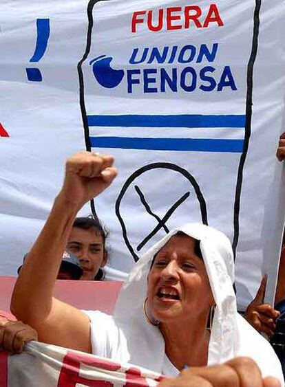 Protesta contra Unión Fenosa en Managua el año pasado.