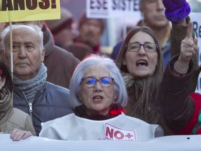 Manifestaci&oacute;n contra la precariedad en el trabajo, en Madrid. 