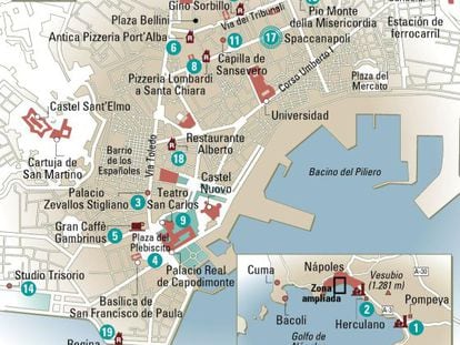 24 horas en Nápoles, el mapa