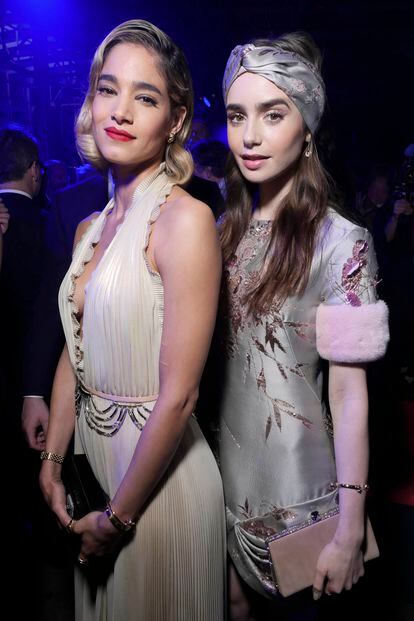 Sofia Boutella y Lily Collins.