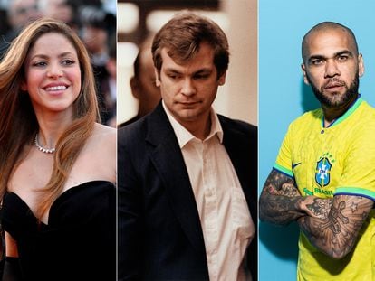 La cantante colombiana Shakira, el asesino serial estadounidense Jeffrey Dahmer y el futbolista brasileño Dani Alves.