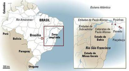Mapa de Brasil.