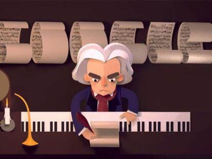 Beethoven homenajeado por Google en su 245º aniversario