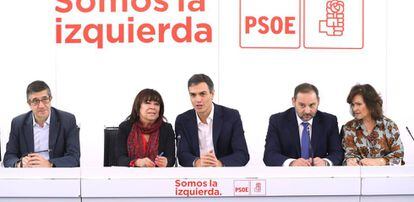 El secretari general del PSOE, Pedro Sánchez, durant una reunió de la Comissió Executiva Federal.