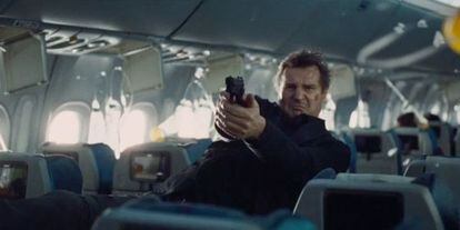 Liam Neeson en un momento de 'Non-stop'.