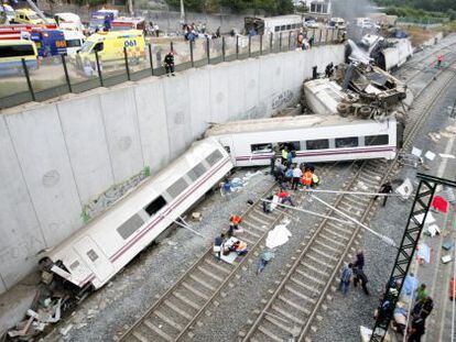 Im&aacute;genes del accidente de tren 