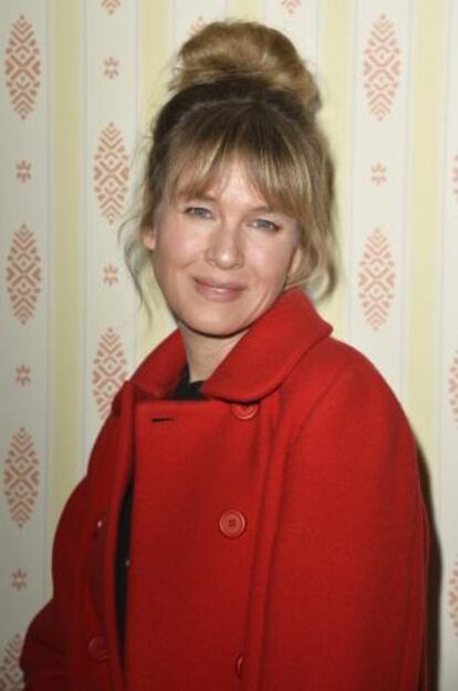 Renée Zellweger, en el desfile de Miu Miu, en París.