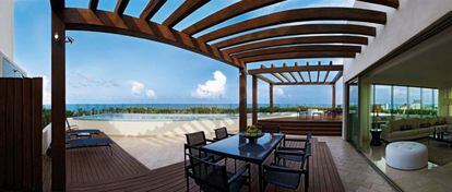 Las vistas desde la suite presidencial del Live Aqua Cancun All Inclusive, de Cancún (Mexico).