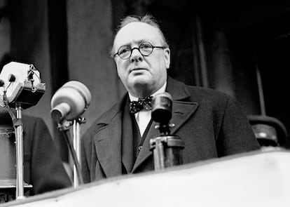 Churchill, during an intervention in London.