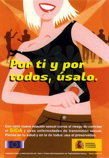 Imagen de la campaña contra el sida.