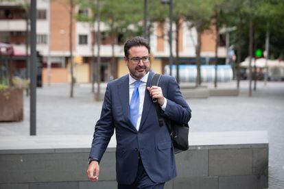 El expolítico de Convergència y empresario David Madí, a la salida de un juicio en Barcelona.