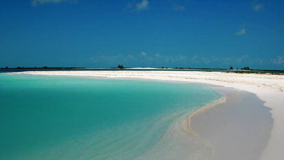 Playa Sirena, en Cayo Largo, considerada una de las más bellas del mundo.