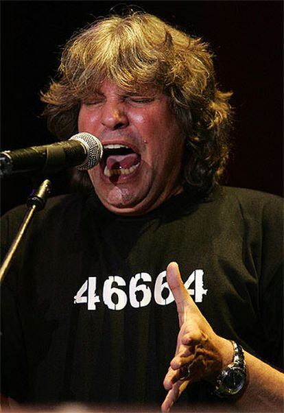 El cantante José Mercé, durante su actuación en el Festival 46664 de la Fundación Nelson Mandela.