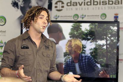 David Bisbal, ayer en Roquetas de Mar (Almería), durante la presentación de su nuevo disco.