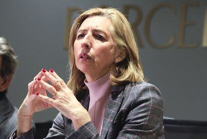 María José Soriano Manzanet, consejera delegada de Porcelanosa, durante una rueda de prensa.