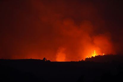 Un incendio en Giarratana (Sicilia), el pasado miércoles.  