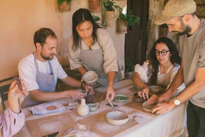 Luciana Luca's workshop, in Sóller, where ceramic courses are taught.