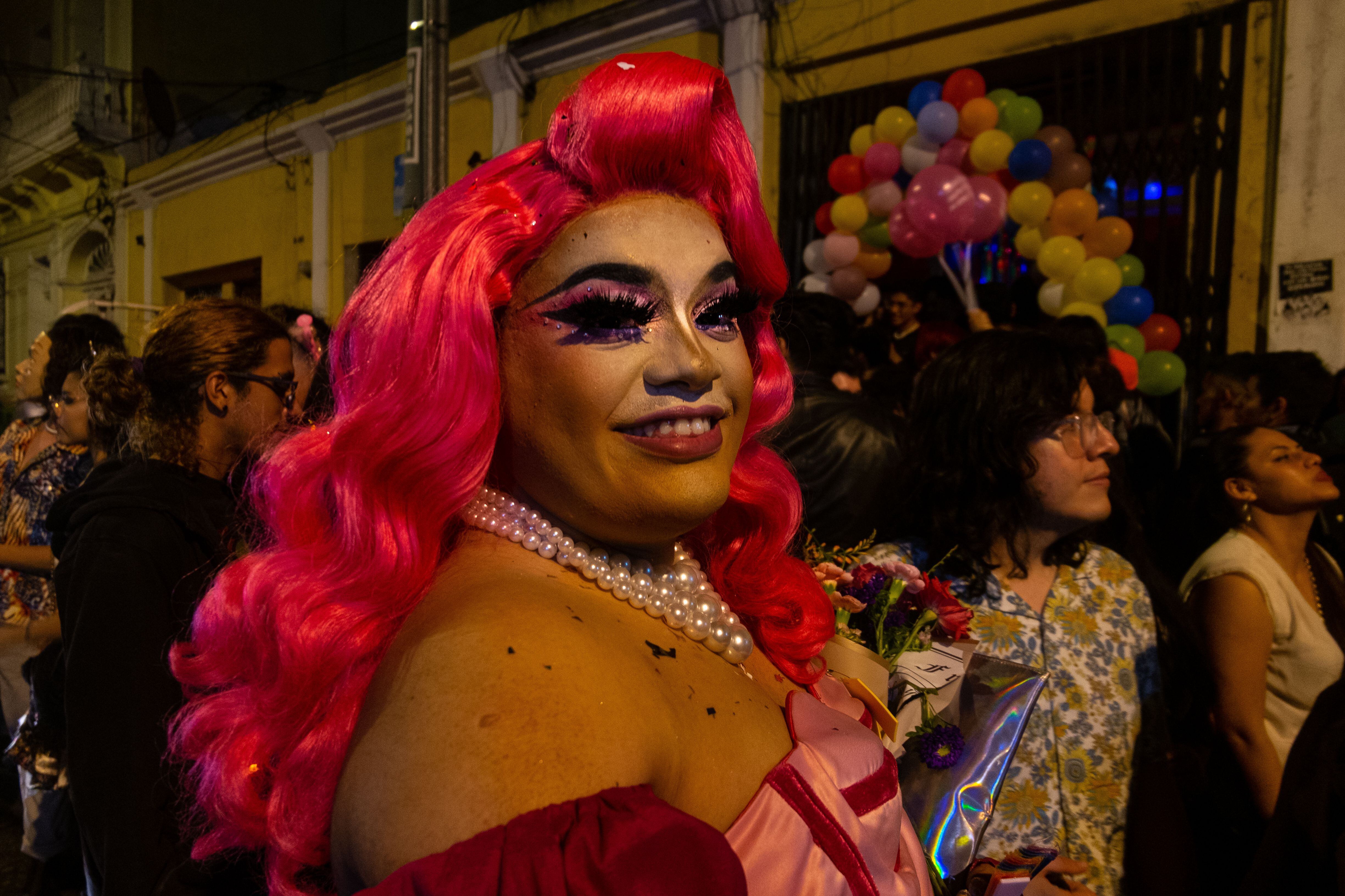 La Jotía, ganadora del concurso de 'drag' Shai Wa, en Ciudad de Guatemala, este mes de junio.
