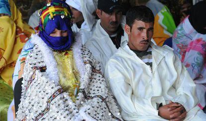 Una joven bereber durante su boda en Imilchil (Marruecos) en 2010.