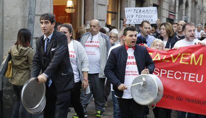 Manifestants, a Barcelona.