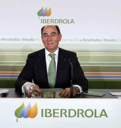 El presidente de Iberdrola, Ignacio Sánchez Galán, durante la presentación de resultados de los tres primeros trimestres de 2015.