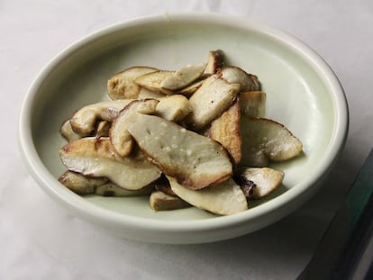 Plato de boletus, de El Brote, en Madrid. Imagen proporcionada por el restaurante.