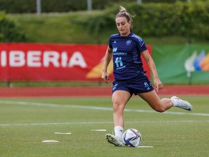 Alexia Putellas, hace dos semanas en un entrenamiento en Las Rozas.