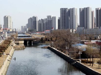 Vista de Tianjin, China.