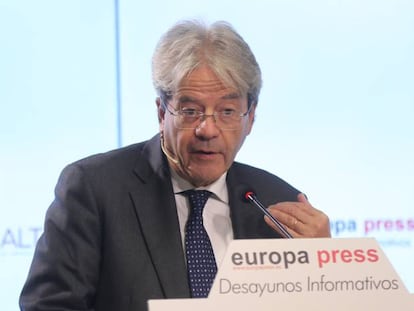 El comisario europeo de Economía, Paolo Gentiloni.