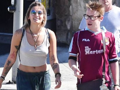 Paris Jackson y Macaulay Culkin, el pasado julio en Hollywood.