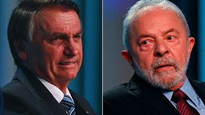 Bolsonaro y Lula, durante el debate.