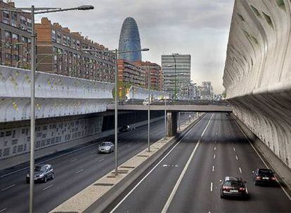 Tráfico en la Gran Vía el pasado jueves.