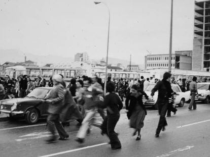 Imágenes de las cargas policiales en la manifestación del 4 de diciembre de 1977 en Málaga.