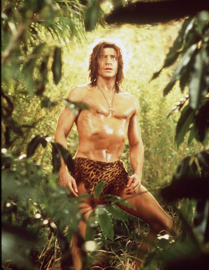 Brendan Fraser en 'George de la jungla' (1997), una de sus películas más exitosas en la taquilla estadounidense.