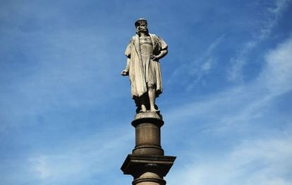 Estatua de Cristóbal Colón en Nueva York.