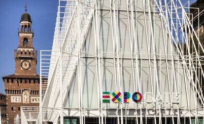 Expo Gate, centro de informaci&oacute;n de la Exposici&oacute;n Internacional de Mil&aacute;n.