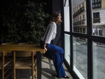 Sandra Barneda, en una cafeteria del centro de Madrid.