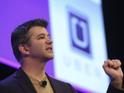 Travis Kalanick, jefe de Uber, durante un acto en Londres en octubre de 2014.