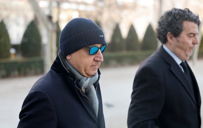 Juan Carlos Cueto y su abogado, Alfonso Trallero, el miércoles en la Audiencia Nacional.