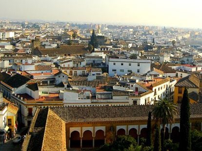 Vista desde lo alto de la torre de la Mezquita (ampliar la imagen).