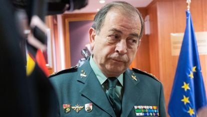 El general Francisco Espinosa, en prisión por el 'caso Mediador', en una imagen de 2020 en Logroño, cuando estaba en activo y coordinaba el proyecto GAR-SI SAHEL.